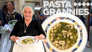 91yr old Margherita makes 'cazzellitti' cavatelli and greens from Abruzzo | Pasta Grannies