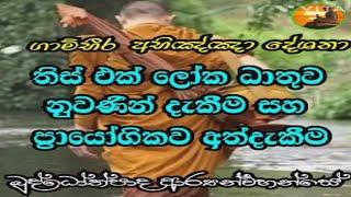 තිස් එක් ලෝක ධාතුව නුවණින් දැකීම          බුද්ධෝත්පාද ආර්යයන් වහන්සේ ධර්ම දේශනා