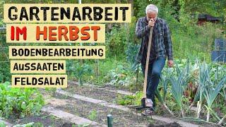 Gartenarbeiten im Herbst - Bodenbearbeitung, Rückverdichtung, Aussaaten und Vlies im Garten nutzen.