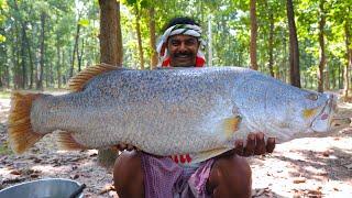 19 kg wait vetki fish curry | Sahi vetki fish recipe cooking for village people | villfood Kitchen