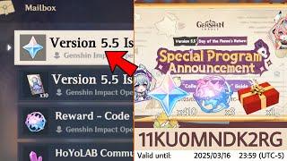 OFFICIAL!! REDEEM CODES for 410 PRIMOGEMS And 5.5 LIVESTREAM DATE – Genshin Impact