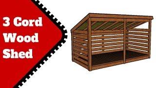 3 Cord Firewood Shed Plans Free