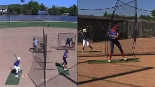 Melody White 2022 P/Utility - San Diego Player Showcase Highlights, Batting (07-15-2020)