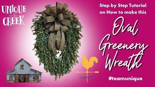 Make Your Own Gorgeous Greenery Wreath On A UITC Oval Board - So Simple!