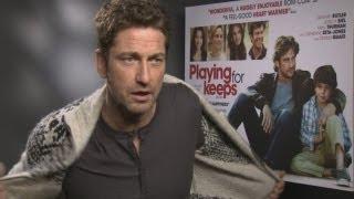 Gerard Butler strips off during interview!