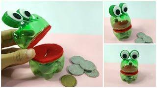 How to make coin Bank From Plastic Bottle || Frog Bank Diy