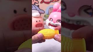 Satisfied unboxing,Evaluate corn kitchen toys, ASMR video