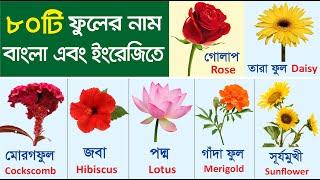 80 Flower name with pictures | ৮০টি ফুলের নাম | Bengali & English | ফুলের নাম শিখি বাংলা ও ইংরেজিতে