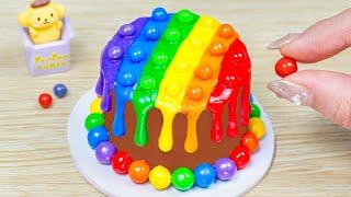 1000+ Miniature Rainbow Cake Decorating with Chocolate | Rainbow Cake Decorating by Lotus Cakes