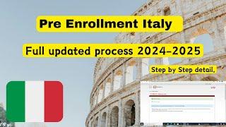 Pre enrollment Italy 2024 | Full updated process | How to apply for pre-enrollment in Italy, MS, BS