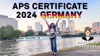 APS 2024 |  How to Apply for APS Certificate Germany | 5 Mins Video