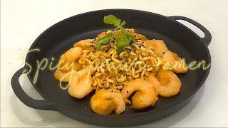  Spicy prawn ramen  #2024 #tiktok #asmr #easy #recipe #ramen #noodles