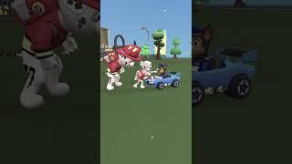 Bad father with son toy friends | Pup Squad 3D #short #pawpatrol #chase #marshall