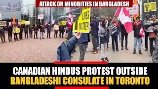 "Hindu Lives Matter": Canadian Hindus protest outside Bangladeshi Consulate in Toronto|India | Hindu