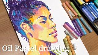 오일파스텔 30분 인물 드로잉 | oilpastel drawing | How to draw a face