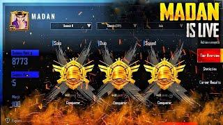 HOW TO GET CONQUEROR IN 3 DAYS..? 34 HRS LIVE STREAM #bgmi #bgmilive #madanop #madan #bts