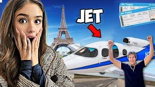 Surprising my Girlfriend with her Dream Vacation  **Birthday trip to Paris** Emotional reaction