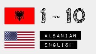 Numbers from 1 to 10 - Albanian - English