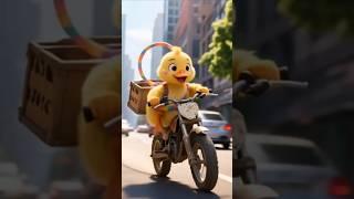 The duckling buys a hula part 2 #shorts #ducklings #cuteanimals #pets #funny  #ai  #duck