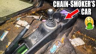 Cleaning a Chain-Smoker's NASTY Car!