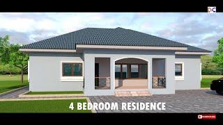 SMALL AND AFFORDABLE HOUSE DESIGN (4 BEDROOM RESIDENCE)