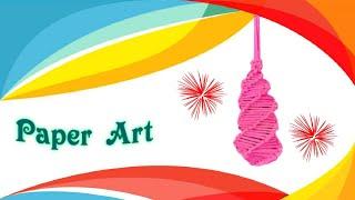 #artandcraft #diy #origami #paper ||Paper origami hanging light craft || Anjali's Art Theater ||