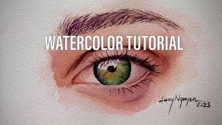 [Tutorial] Vẽ mắt bằng màu nước | Eyes watercolor painting