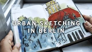 Flight-Friendly, MINIMALIST Travel Art Kit + URBAN SKETCHING in Berlin, Germany