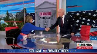 Biden Walks Off Set While The Camera Is Still Rolling After A Live Interview