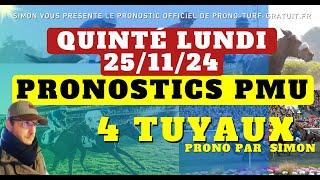 Pronostic Quinté du Lundi 25/11/2024 : Pronostics PMU, 4 Tuyaux, Bases Solides et Tocard du jour