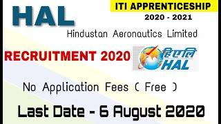 HAL Recruitment 2020 I No Fees (Free ) ITI Apprenticeship I Learn Technical