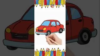 Easy Car draw and color #trending #shorts #viralvideo  @made-for-kidzz