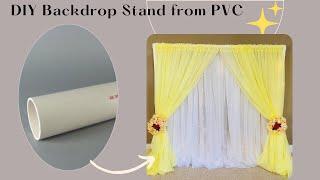 DIY Backdrop Stand | DIY Backdrop stand using PVC | Easy puja Decor stand