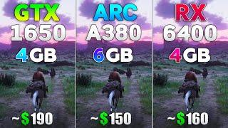 ARC A380 vs GTX 1650 vs RX 6400 - Test in 8 Games