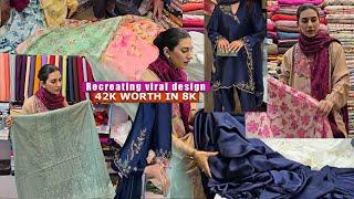 Recreating 42K worth Dress in Just 8K | Fabric Hunt | Rabi Center | Zari Lawn