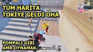 TÜM HARİTA TOKİYE GELDİ OHA ! POMPALI GİBİ AMR OYNADIM BU MAÇI KAÇIRMAYIN SOLO SQUAD PUBG MOBİLE