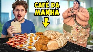 Fiz a dieta do homem mais pesado do mundo por 24h!