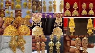 Letest Gold Jhumka Earrings new Design With Weight and Price || light weight gold  earrings design