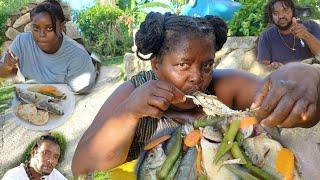 SIMPLEST WAY TO  STEAM FISH   &  OKRA