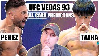 UFC Vegas 93: Perez vs. Taira FULL CARD Predictions and Bets