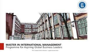 Master in International Management programme, Graduate School of Business, HSE