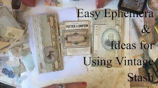 How to Make Easy Ephemera with Your Vintage Stash - DIY Ephemera