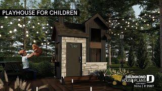 Free mini house plan for children, 1 floor by Drummond House Plans