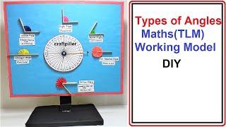 types of angles math's working model(TLM project) | craftpiller @howtofunda