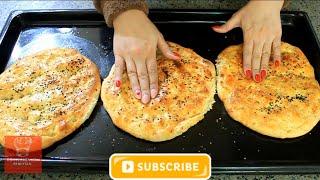 طرز تهیه نون ترکی با فیلینگ سیب زمینی. homemade bread recipe