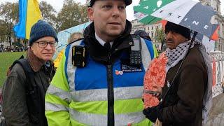 ANGRY PALESTINE PROTESTOR WHINGES TO POLICE ‍️(LONDON)