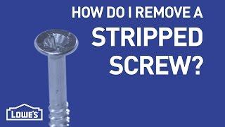 How Do I Remove A Stripped Screw? | DIY Basics