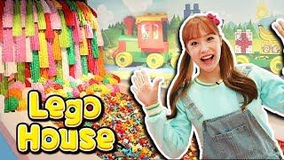 全都是樂高！丹麥樂高House  觀看神奇的樂高世界 吃播遊戲 LEGO House -基尼