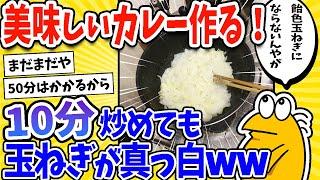 【2ch面白いスレ】美味しいカレー作るんや！→10分炒めても玉ねぎが真っ白の模様www