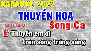 Thuyền Hoa Karaoke Song Ca | Beat Mới Dễ Hát Âm Thanh Chuẩn | Trọng Hiếu